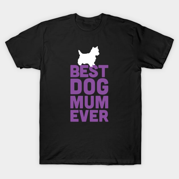 Best Westie Dog Mum Ever - Purple Dog Lover Gift T-Shirt by Elsie Bee Designs